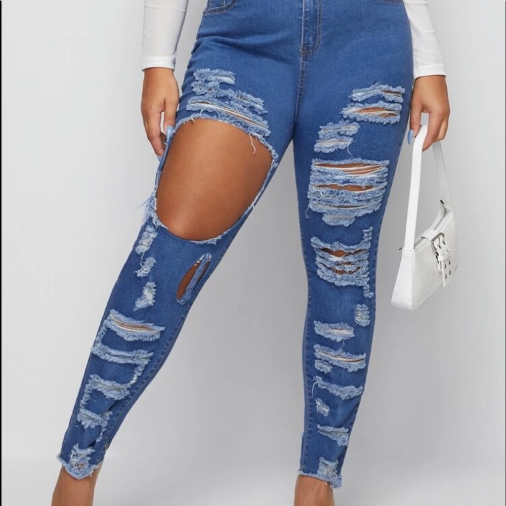 Plus Ripped Jeans
